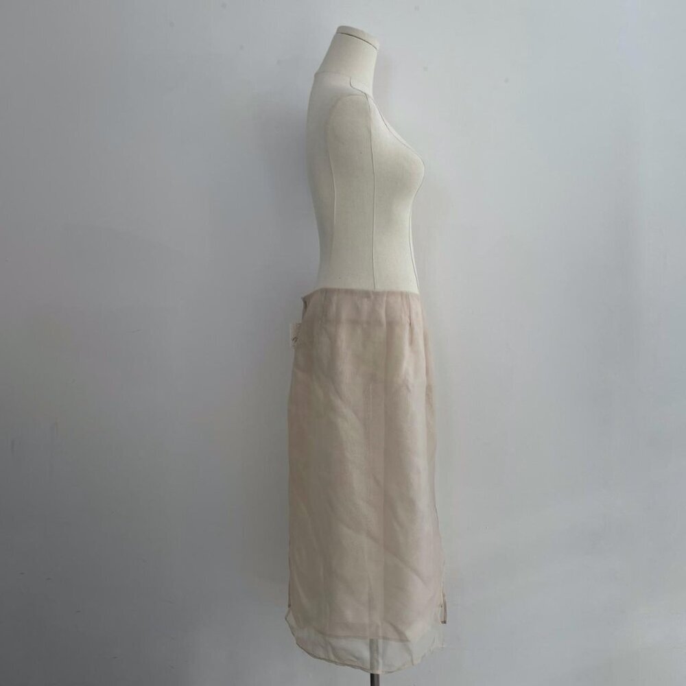 Free People Sheer Luck Midi Skirt in Natural | Women’s Size Small - Picture 2 of 6